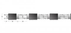 Esplanade 8500 Matting - 12mm Open Construction - Single Wiper