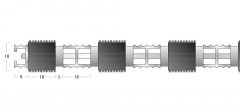 Esplanade 8500 Matting - 18mm Open Construction - Single Wiper