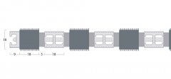 Esplanade 9000 Matting - 18mm Open Construction - Single Wiper