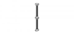 KS-50-CPB Sleeved Handrail Corner Post