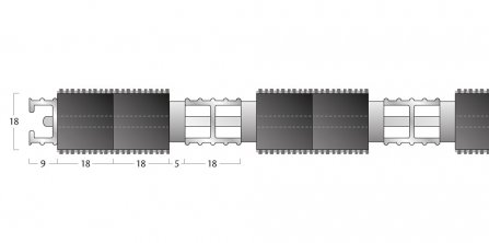 Esplanade 8500 Matting - 18mm Open Construction - Double Wiper