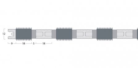 Esplanade 9000 Matting - 12mm Open Construction - Single Wiper